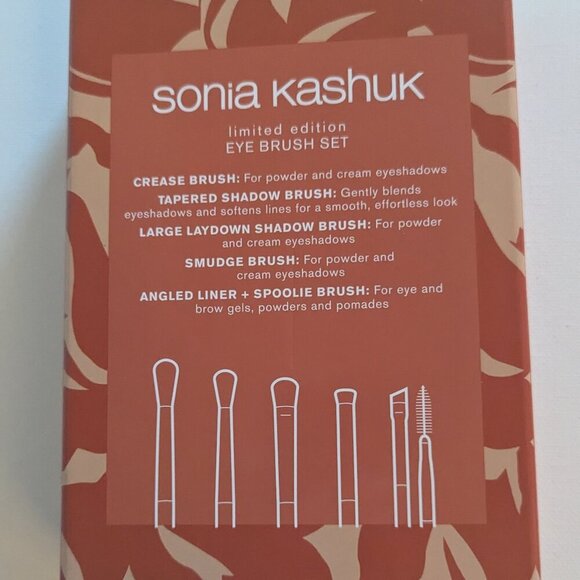 NWT 5pc Sonia Kashuk Make Up Brush Limited Edition Set Designer Brushes Box NEW - Picture 5 of 9